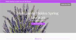 Desktop Screenshot of hiddenspringlavender.com