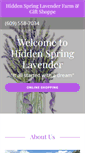 Mobile Screenshot of hiddenspringlavender.com